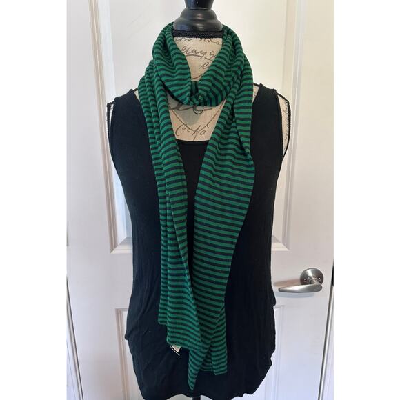 GAP 76.5" Scarf Green and Navy striped Unisex - Picture 1 of 5